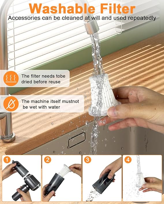 Portable Air Duster & Wireless Vacuum Cleaner