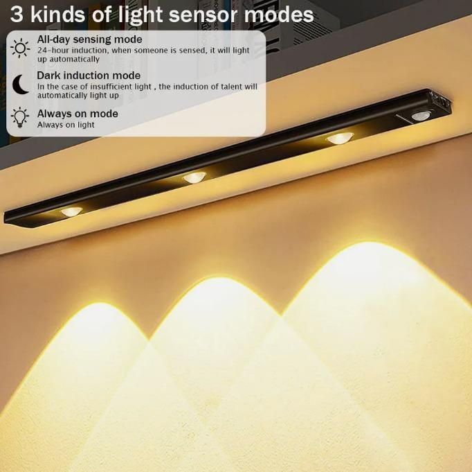 Wireless LED Cabinet Light with Motion Sensor – Dimmable & Rechargeable